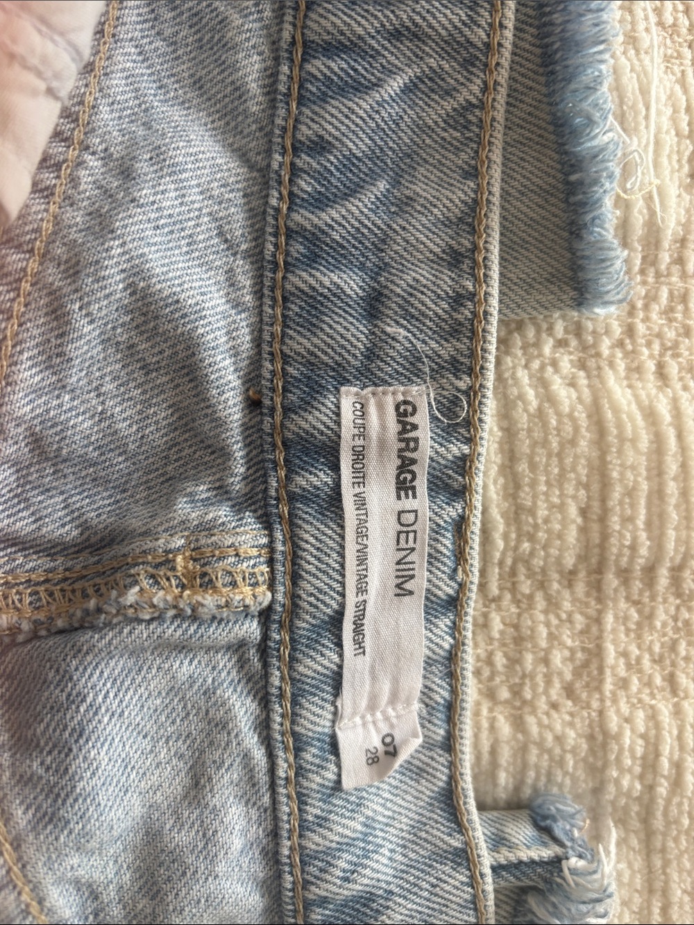 Garage Light Blue Straight Leg Ripped Jeans - Picture 4 of 16